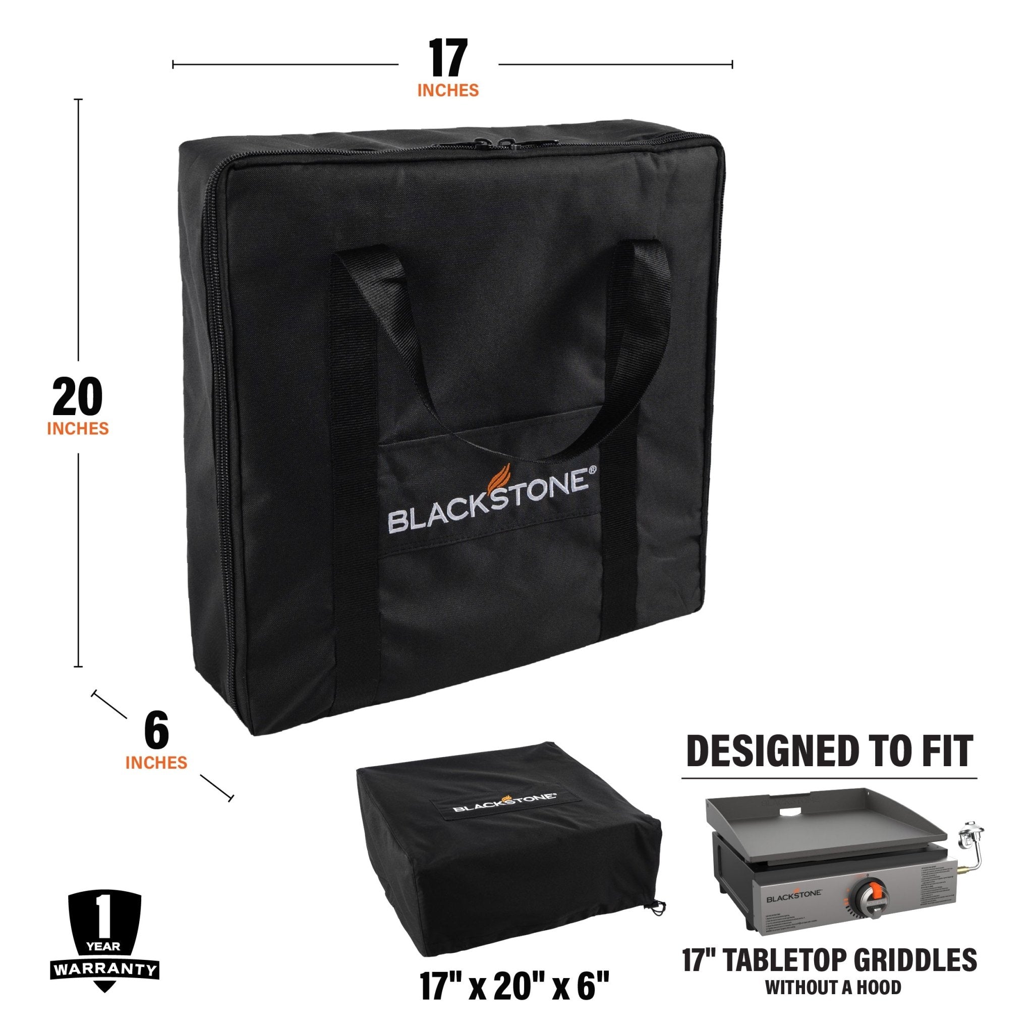 17" Tabletop Griddle Cover and Carry Bag