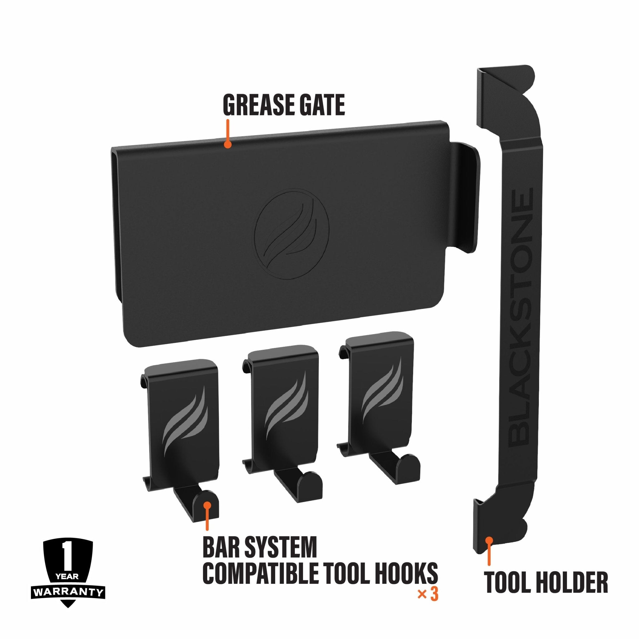 Culinary BAR System Tool Hooks, Grease Gate, and Tool Holder
