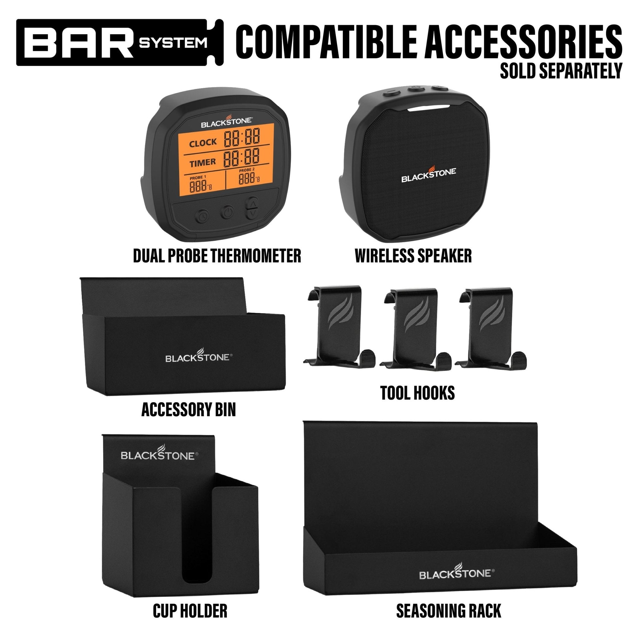 Culinary BAR System Tool Hooks, Grease Gate, and Tool Holder