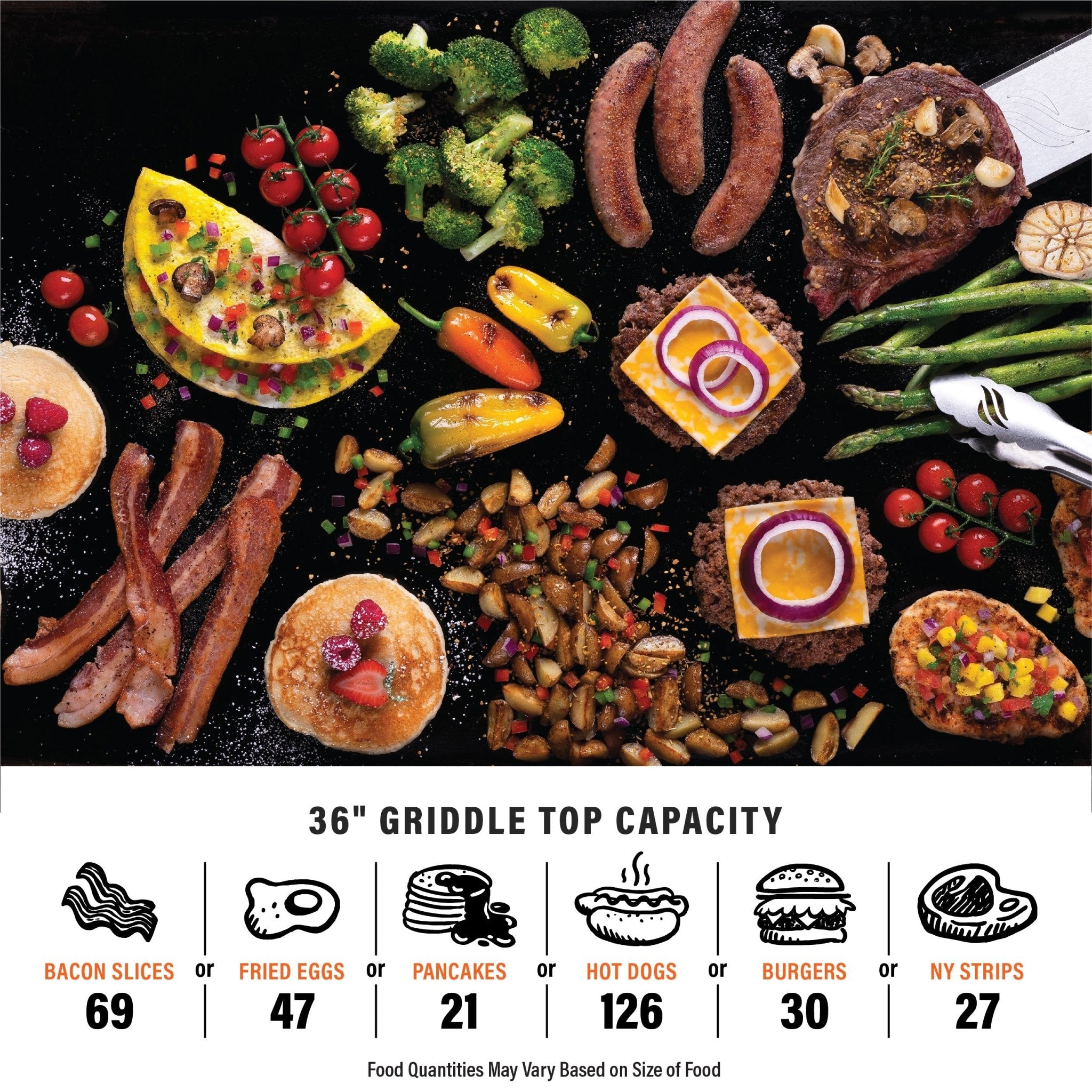 Iron Forged 36” Griddle with Cabinet